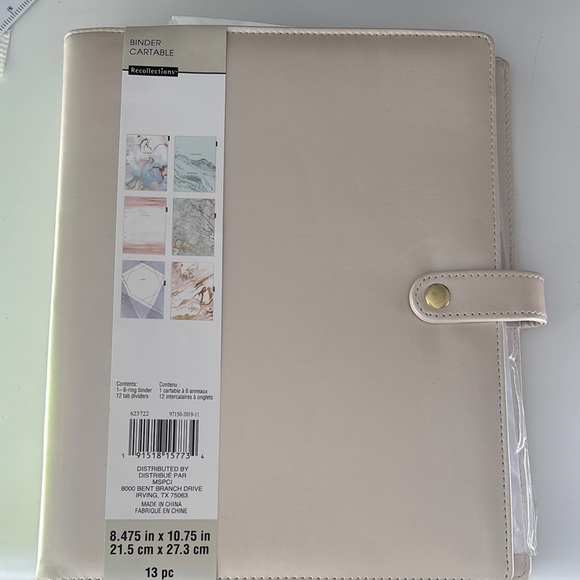 Recollections | Office | Recollections Cream Planner Binder With Gold ...